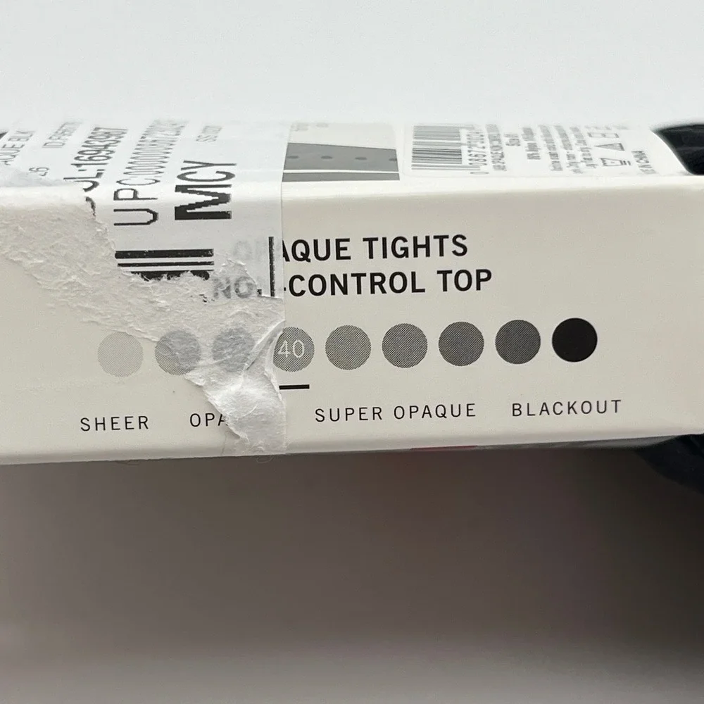 HUE Tights Women Size 1 Black Opaque Non-Control Top Perfit Technology U16889